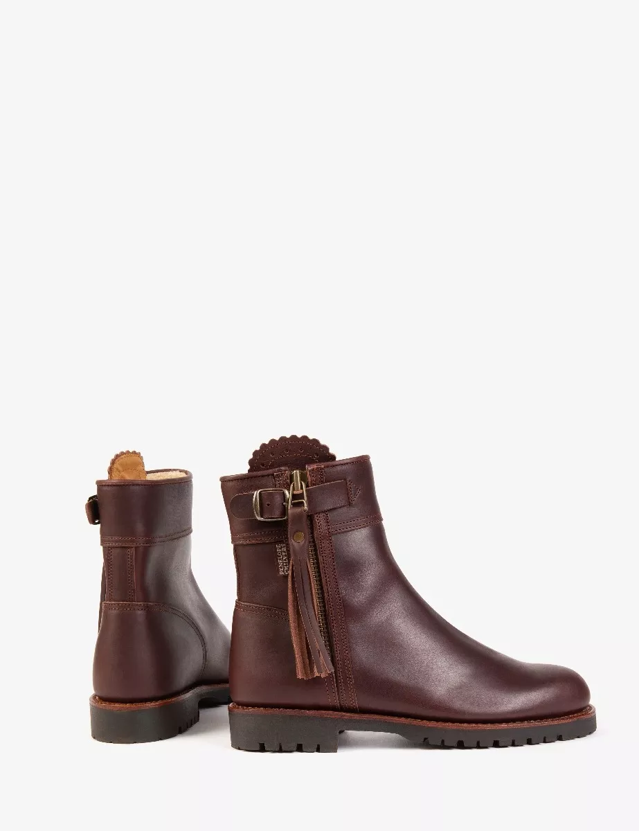 Cropped Wool-Lined Tassel Boot