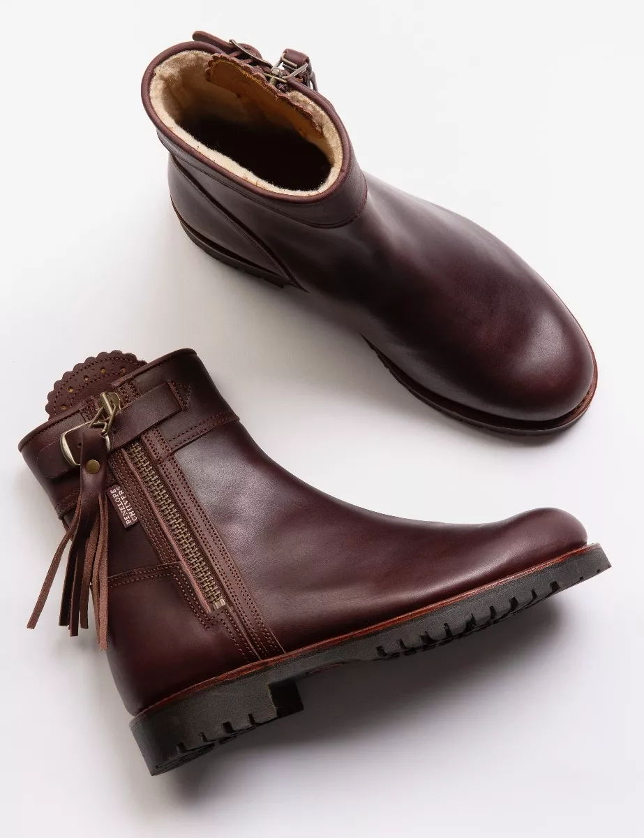 Cropped Wool-Lined Tassel Boot