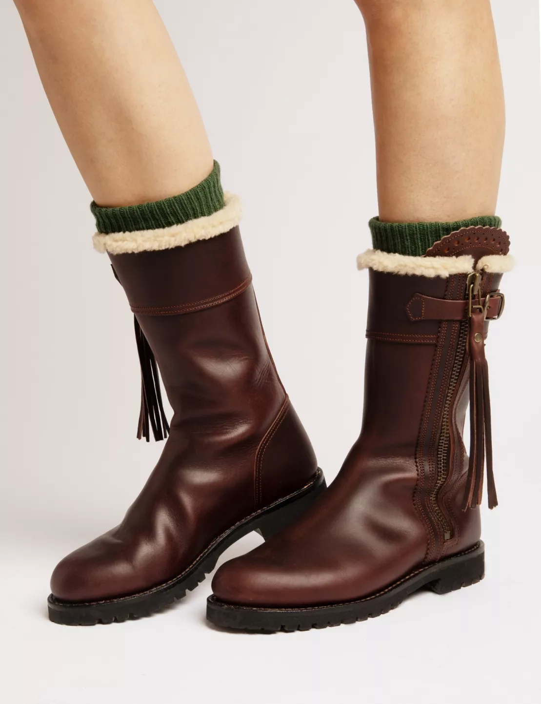 Midcalf Lined Tassel Boot