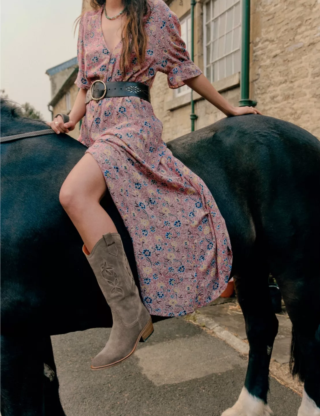 jasmine embroidered cowboy boot bucolia close-up