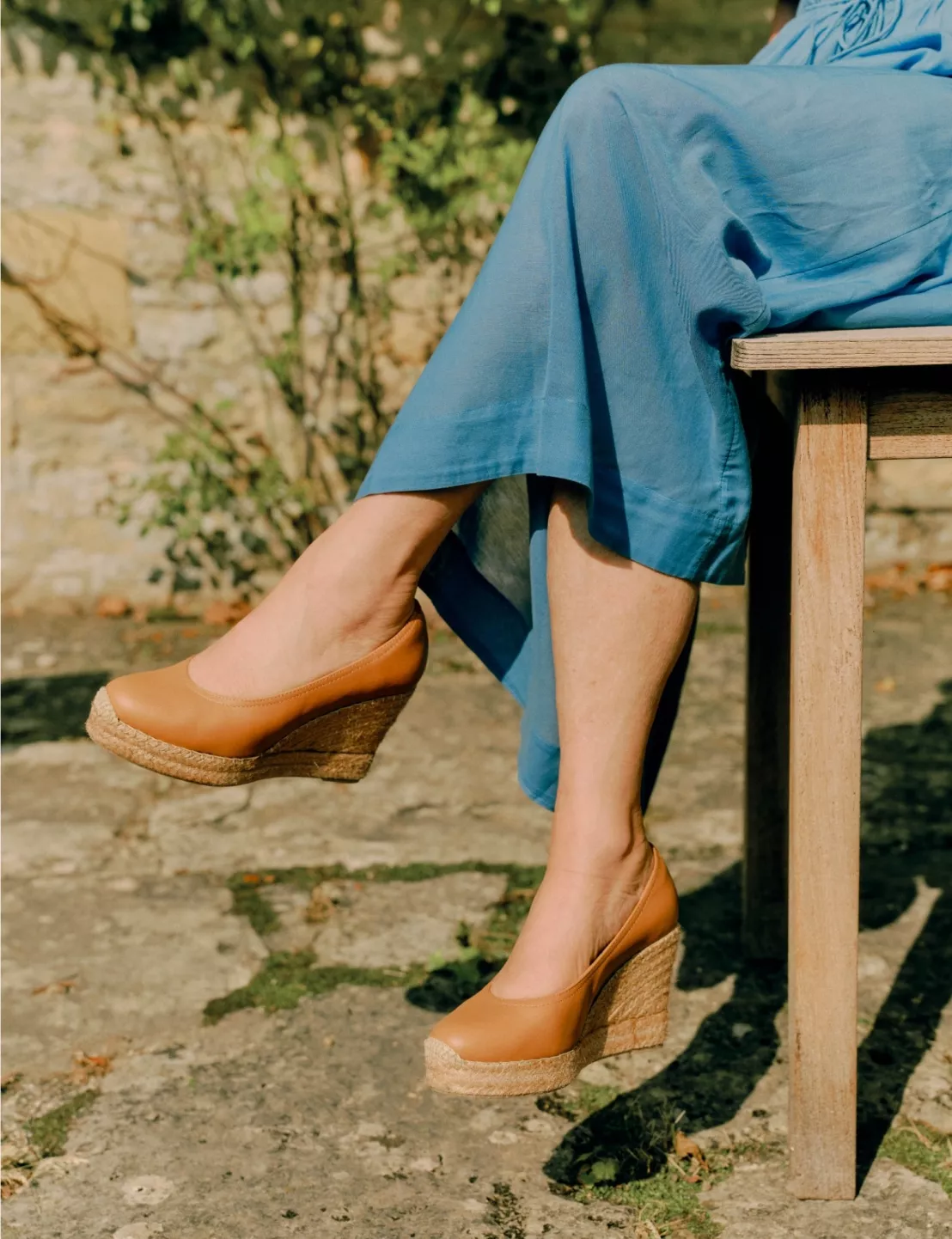 Scoop Leather Espadrille
