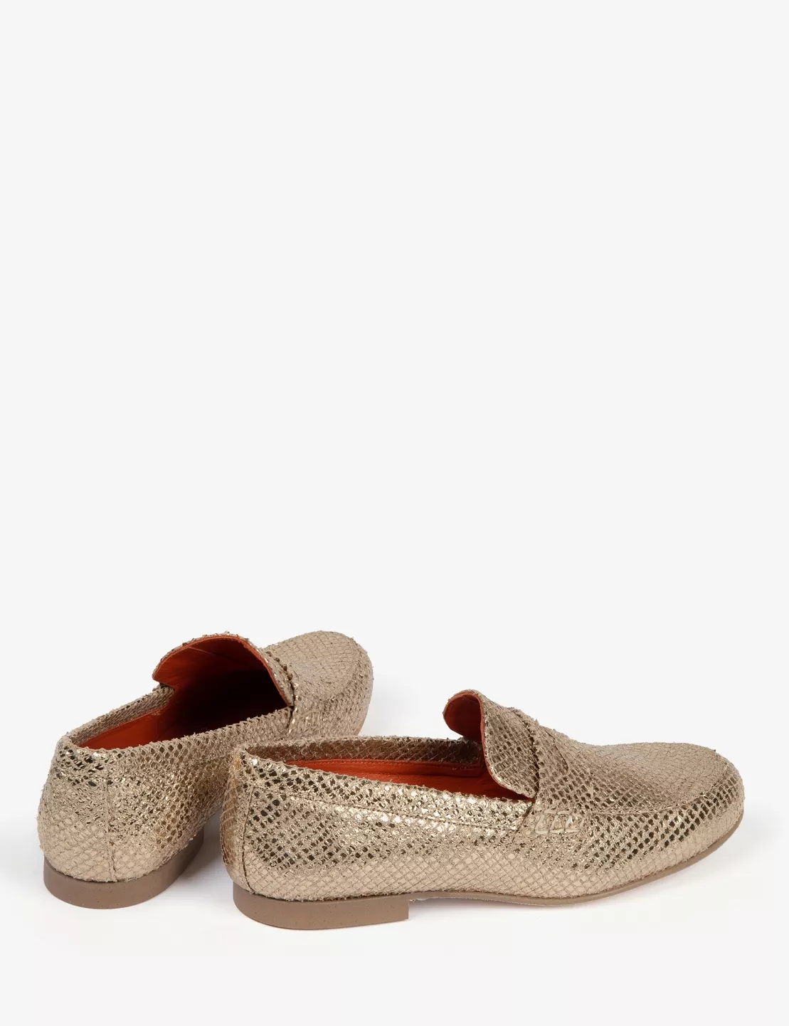 Bonnie Metallic Python Effect Loafer
