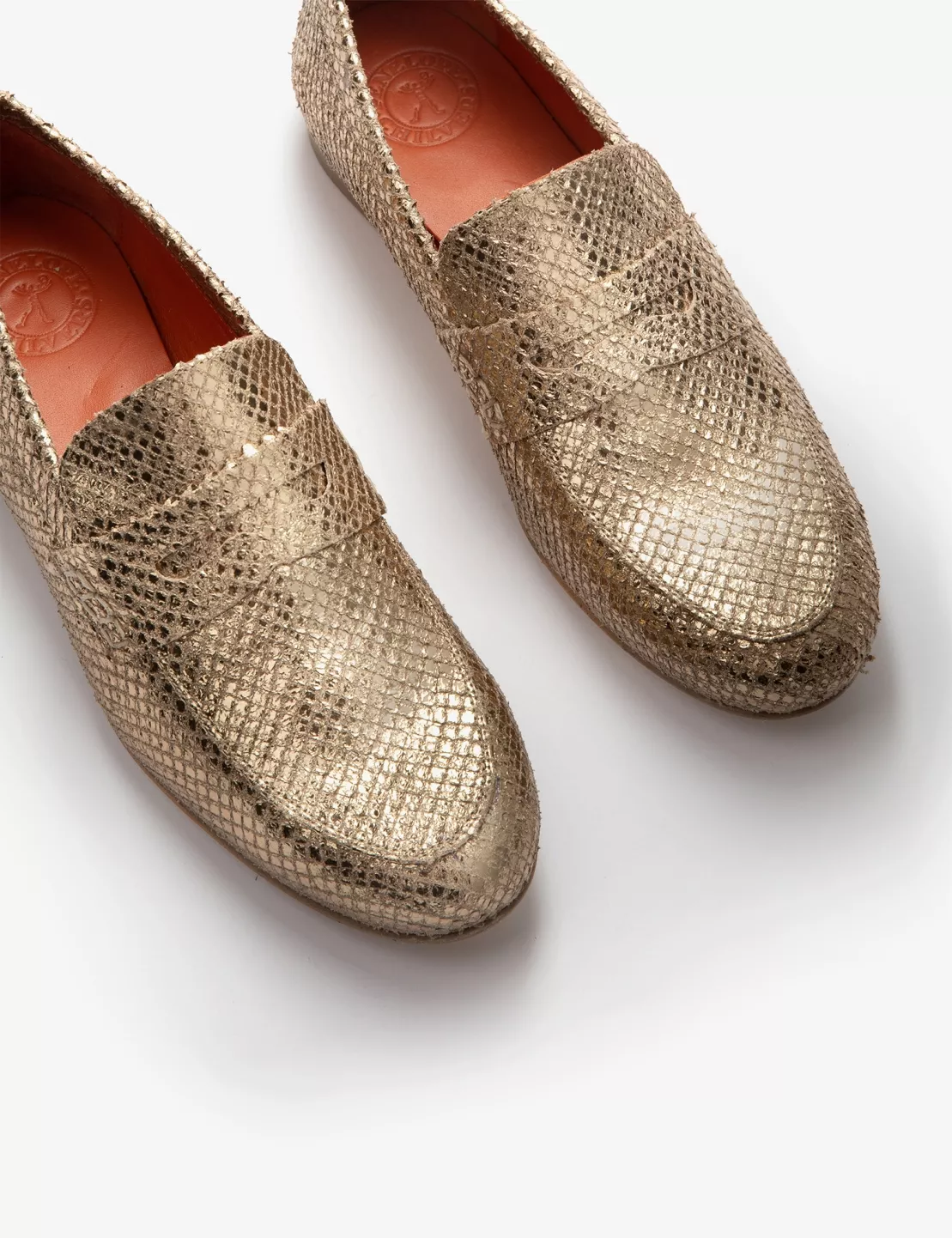 Bonnie Metallic Python Effect Loafer