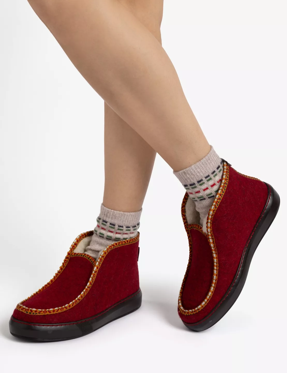 Inuit Felt Wool-Lined Slipper