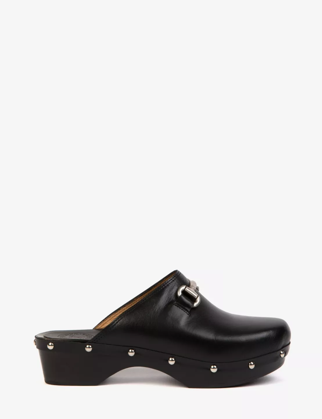 Low Horsebit Leather Clog