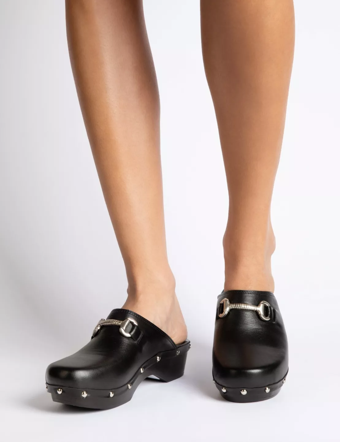 Low Horsebit Leather Clog