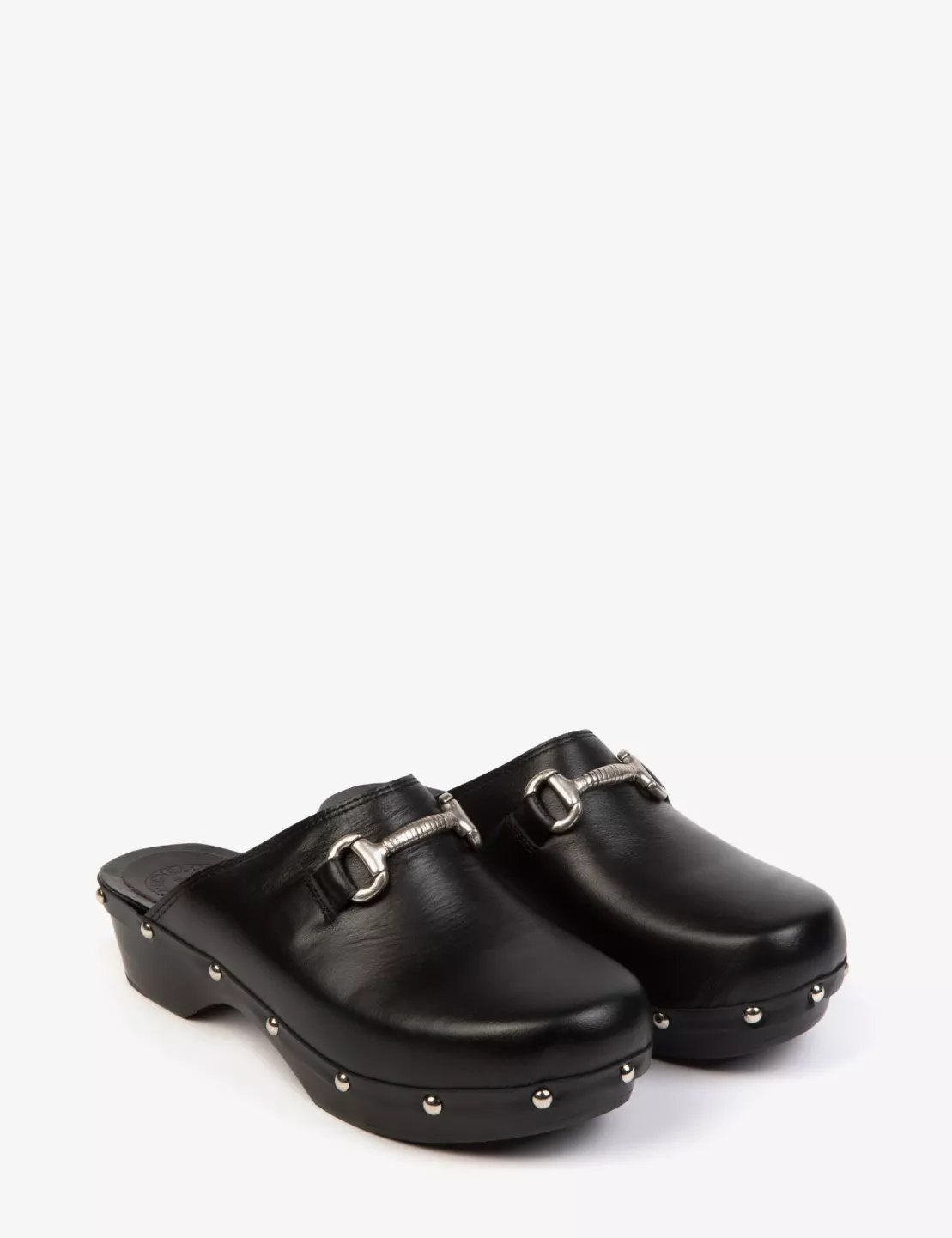 Low Horsebit Leather Clog