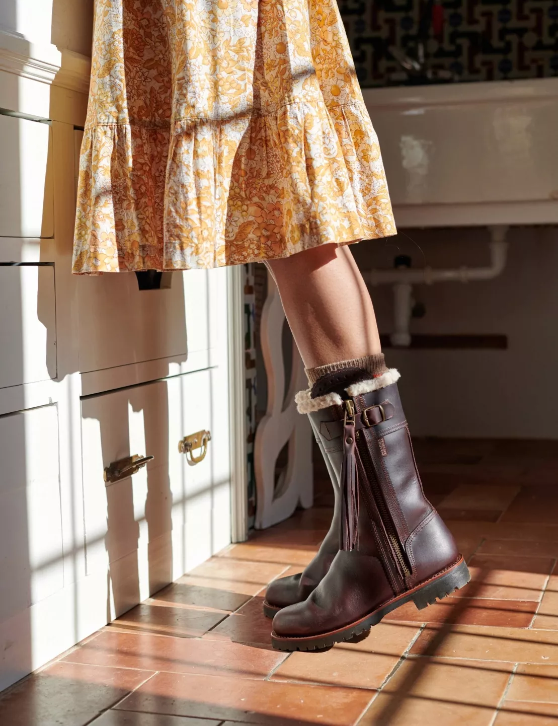 Midcalf Lined Tassel Boot