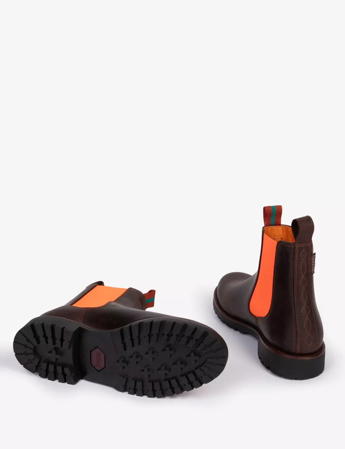 Nelson Leather Boot in Conker/Neon Orange | Women's Boots Nelson Leather Boot in Conker/Neon Orange | Women's Boots