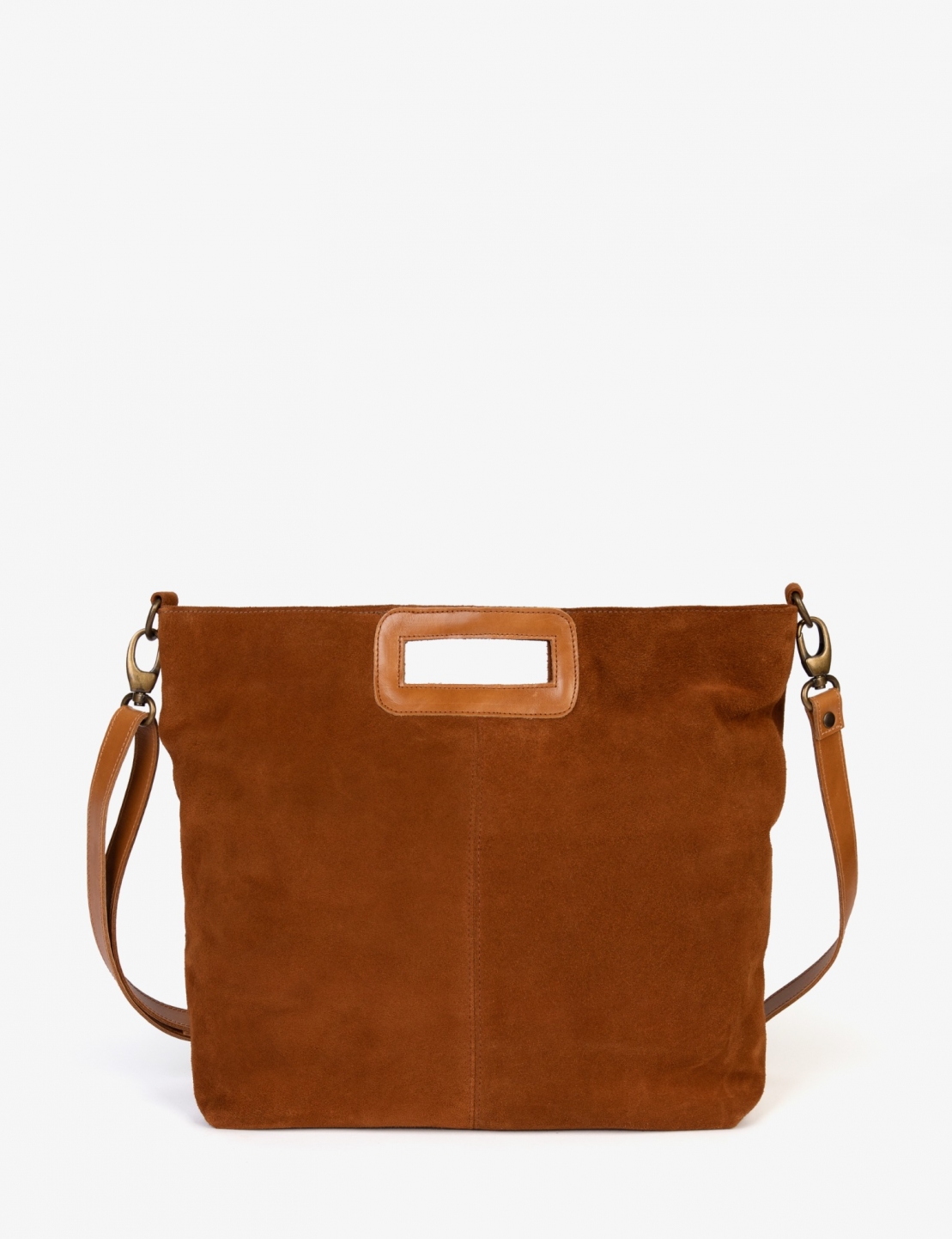 Postbox Suede Tote - Chestnut | Women's Bags | Penelope Chilvers