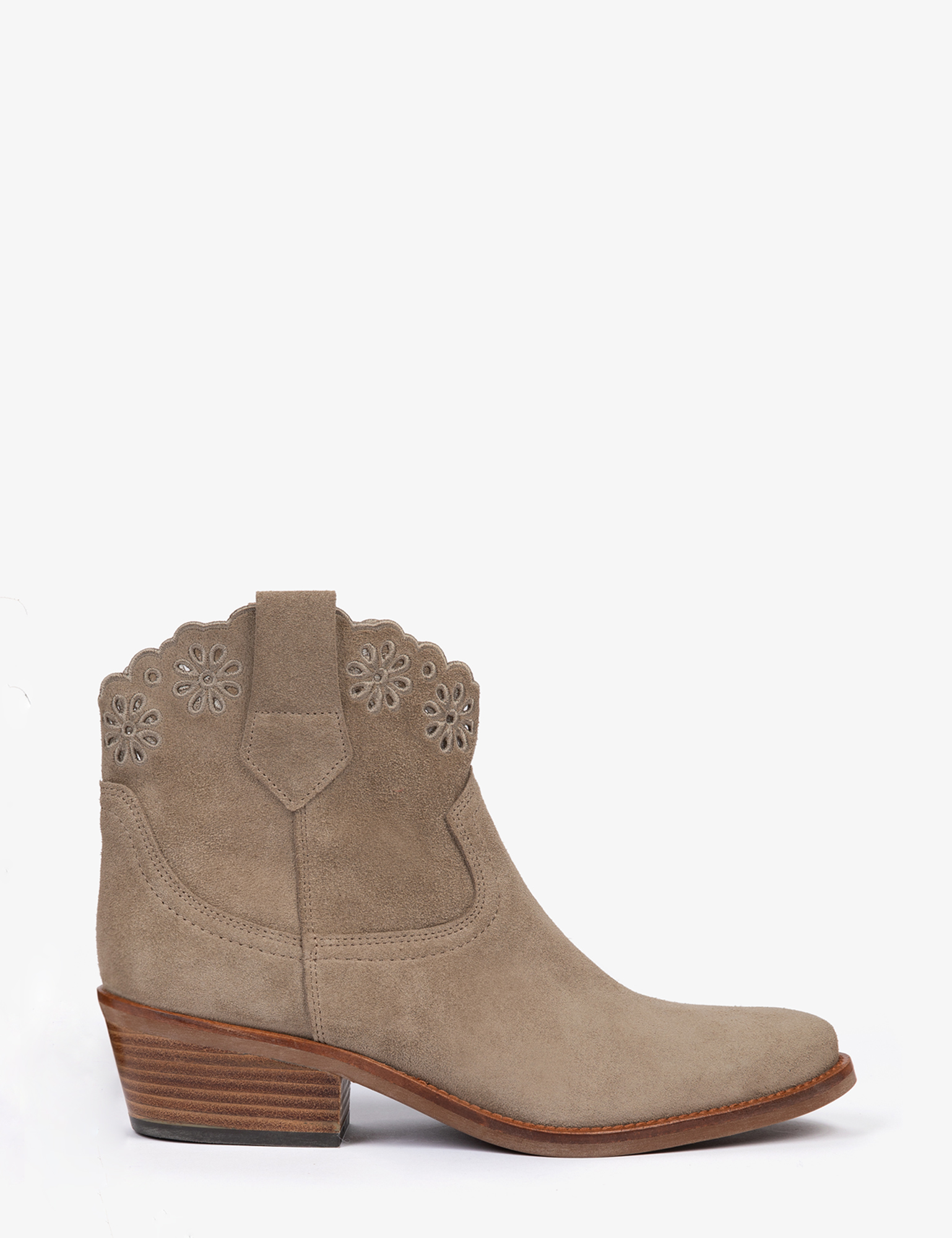 Cali Broderie Suede Cowboy Boot