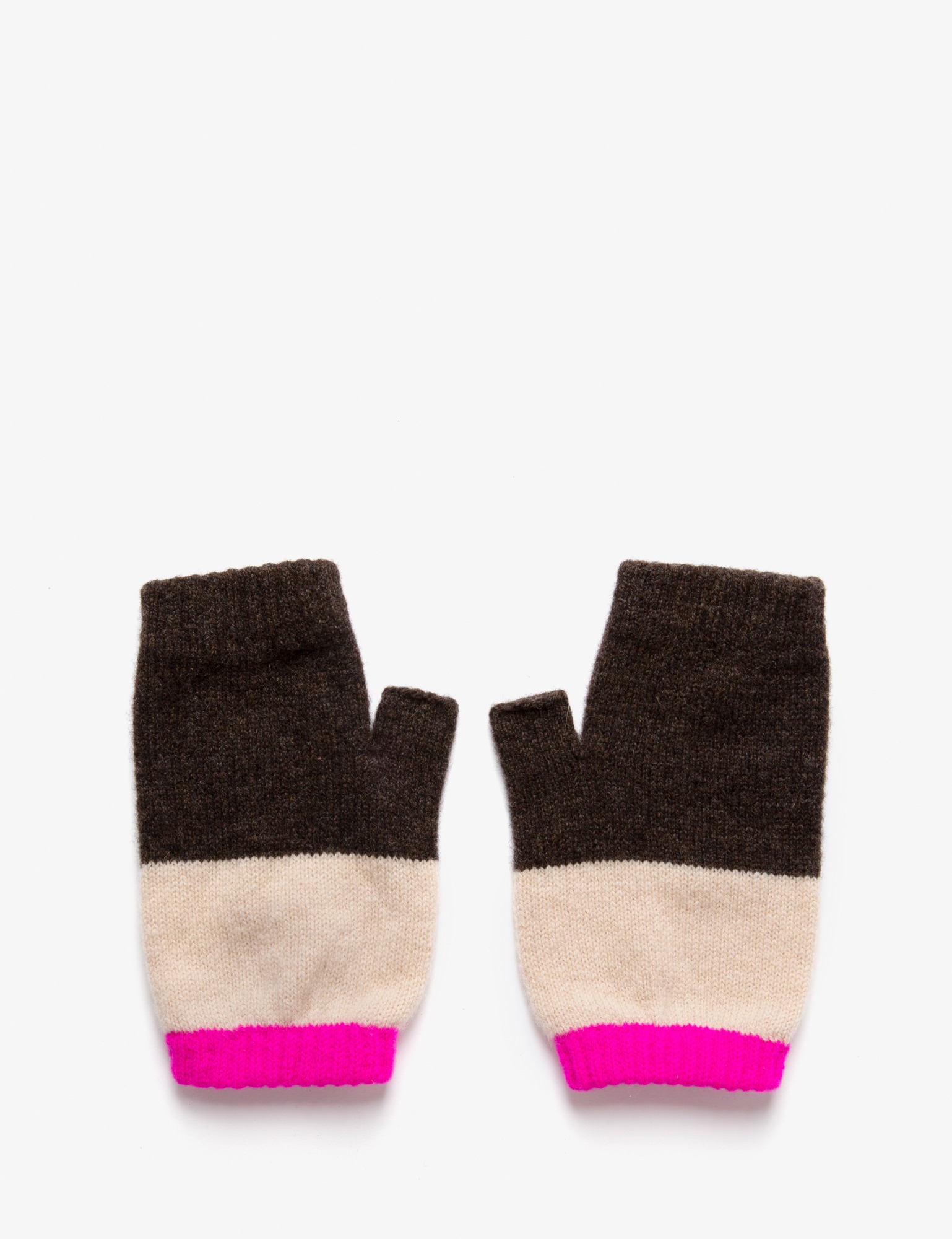 Fingerless College Wool Gloves